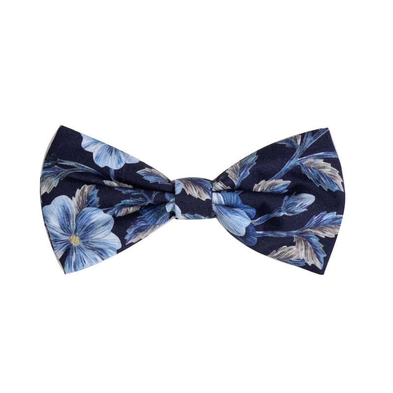 Parisian with Liberty Embroidered Botanical Dean Band Pre-Tied Bow image number 0